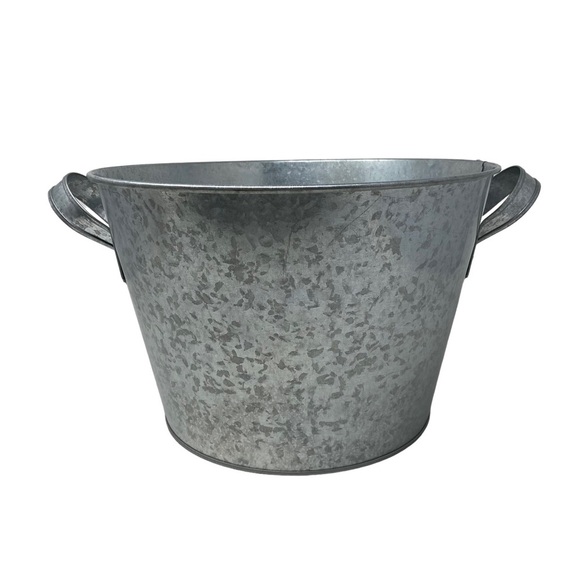 Galvanized | Monogrammed “M” | Bucket with Handles | 12”x8” - Picture 4 of 7